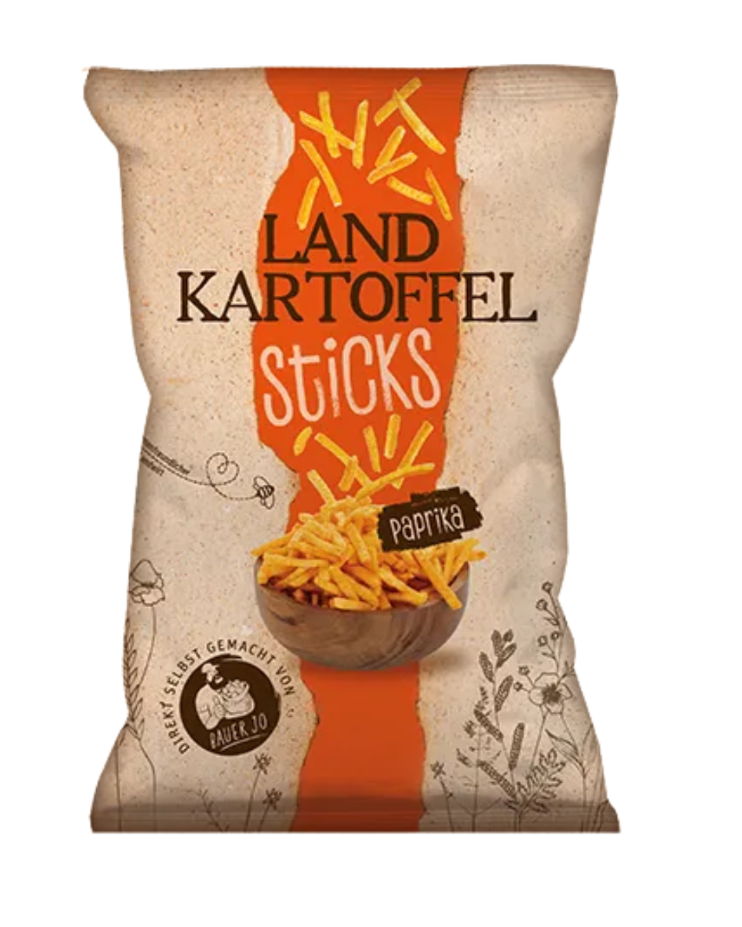 Landkartoffel-Sticks Paprika
