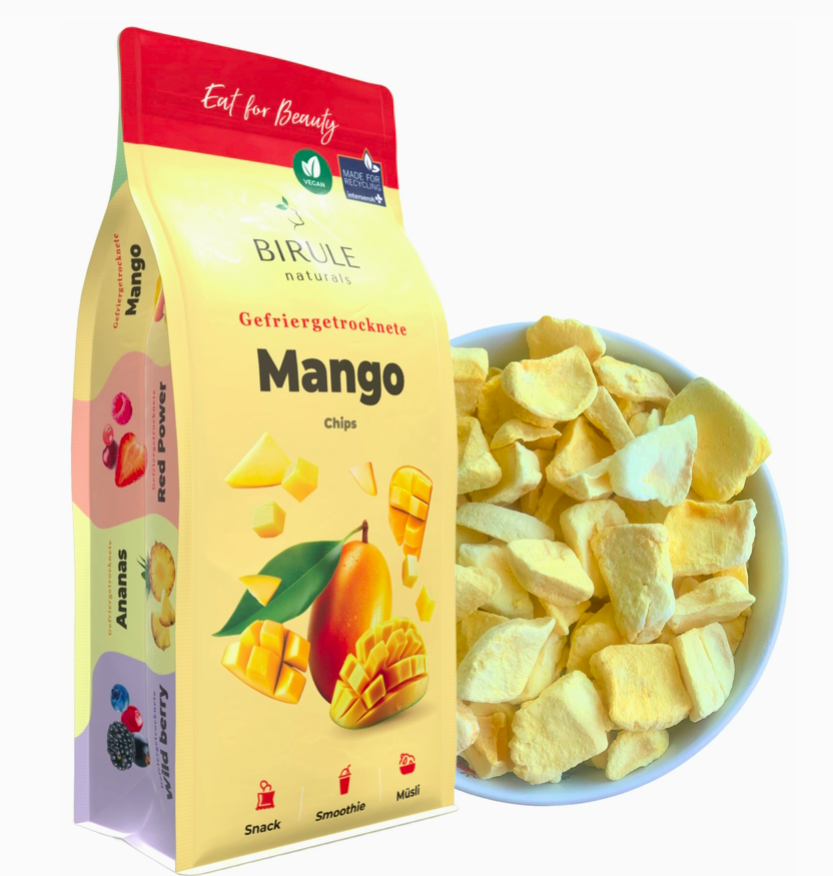 Gefriergetrocknete Mangochips