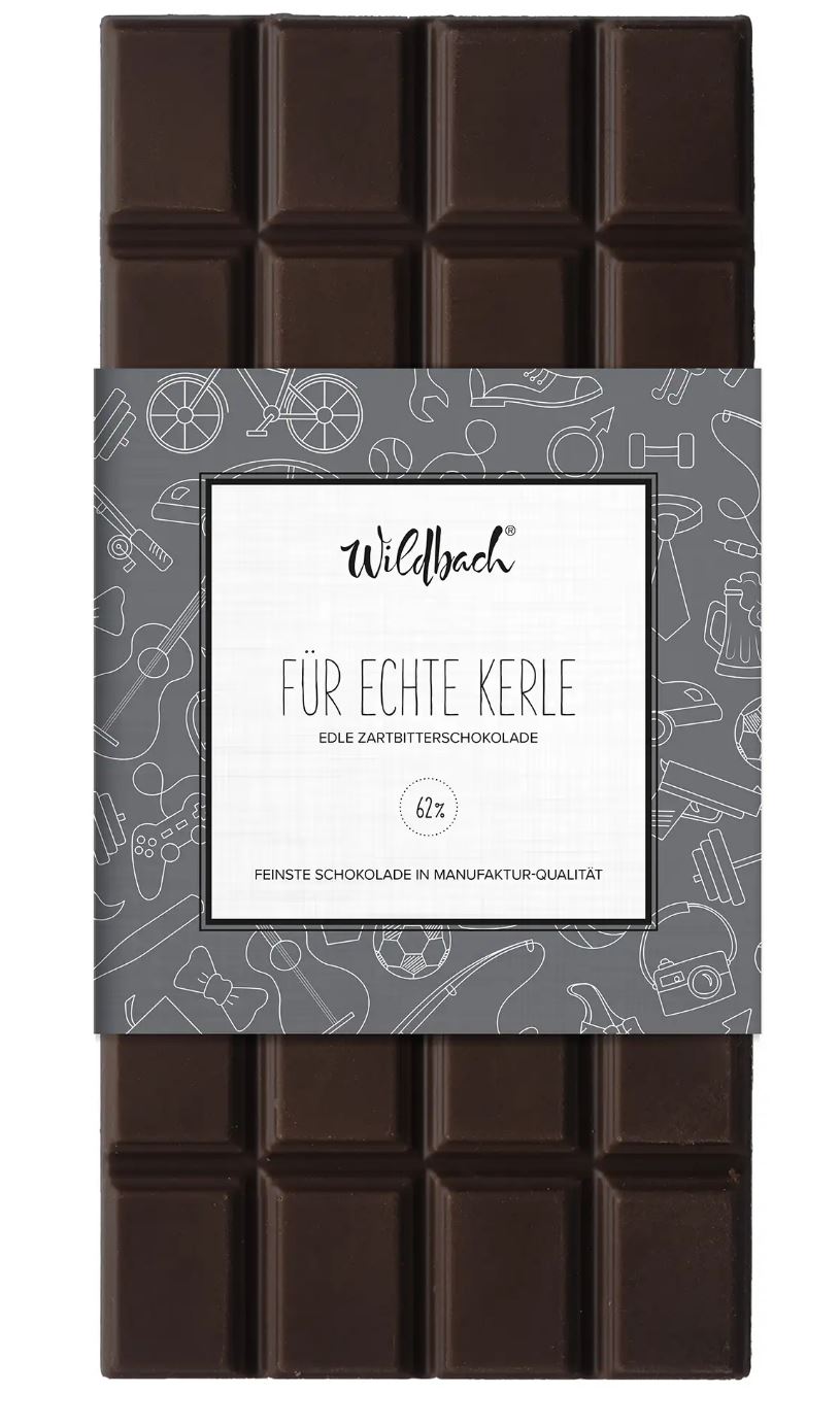 Zartbitterschokolade 62% "Echte Kerle"