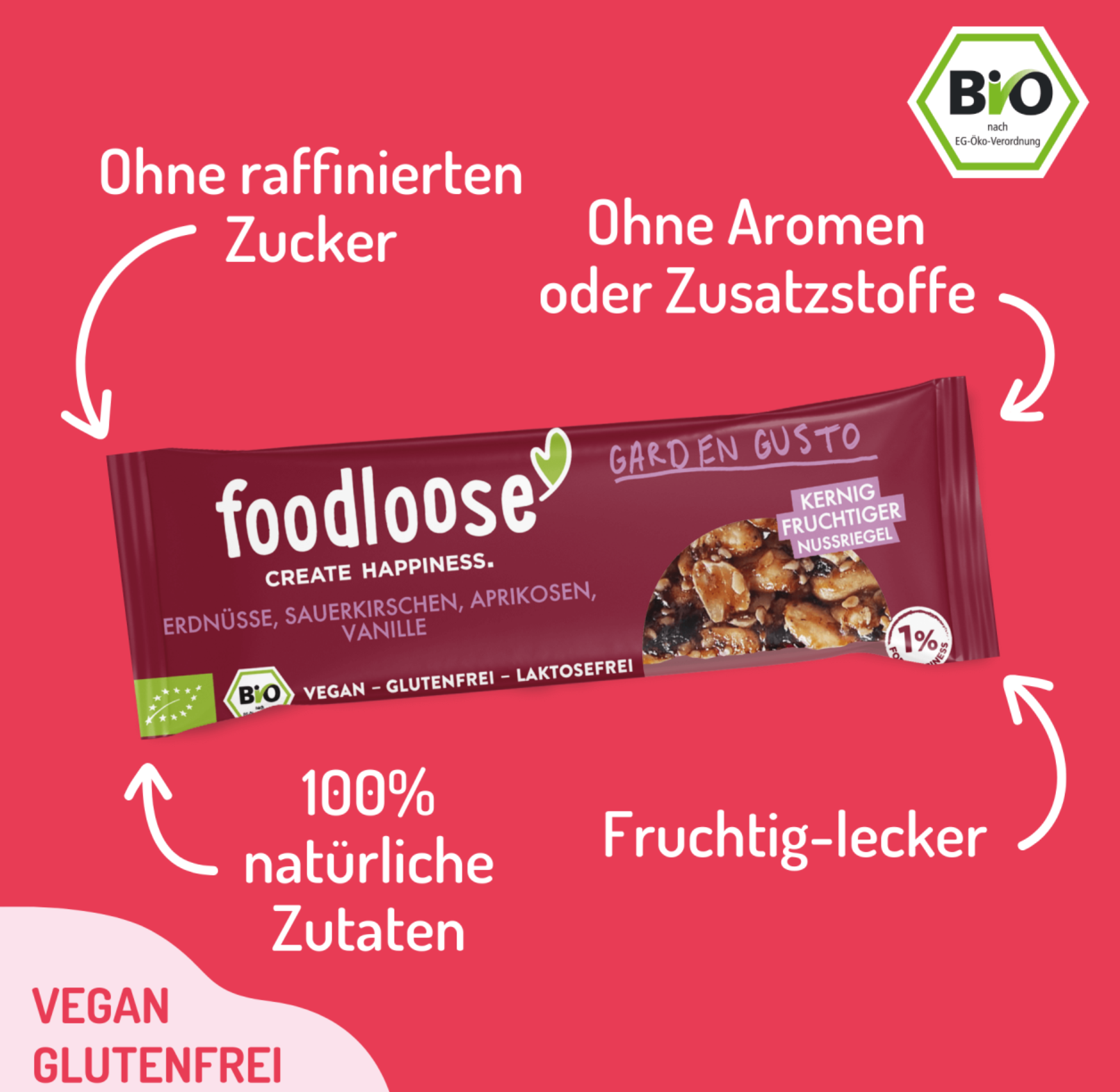 Foodloose Nussriegel "Garden Gusto"