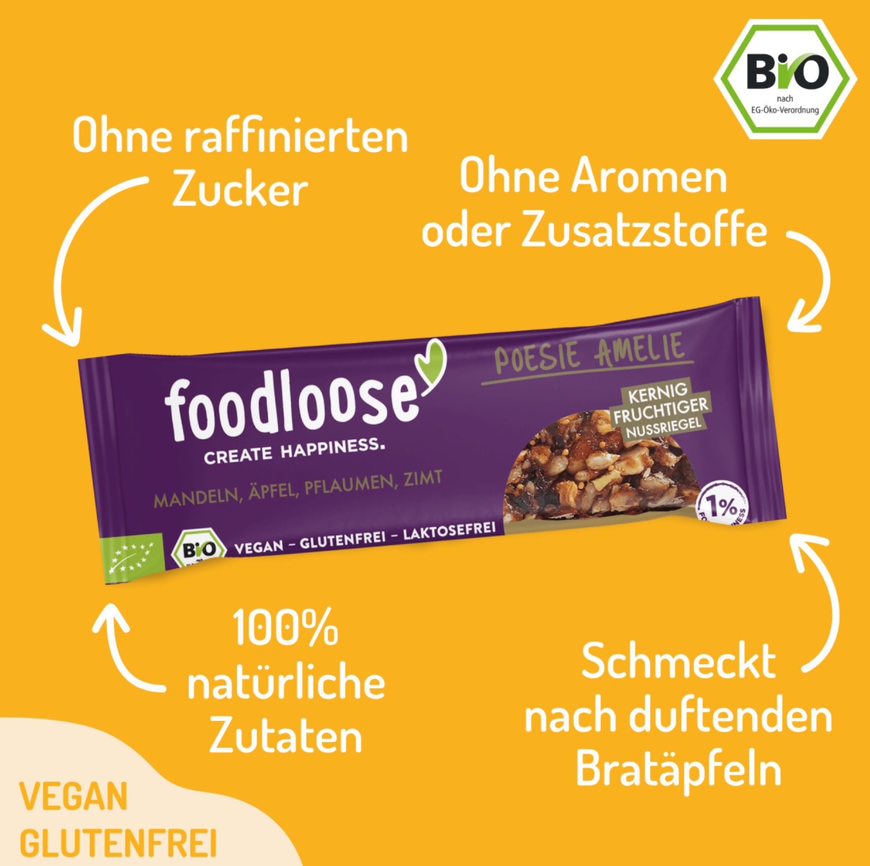 Foodloose Nussriegel "Poesie Amelie"