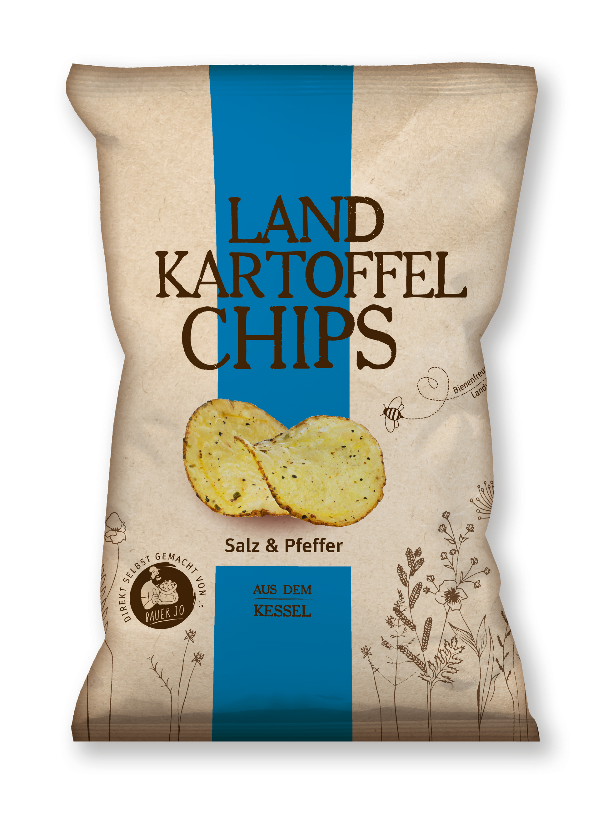 Landkartoffelchips aus dem Kessel Salz & Pfeffer