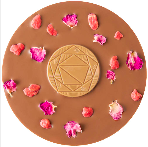 Rock'n'Roses - Milchschoko + Nougat + Mandeln + Rosen
