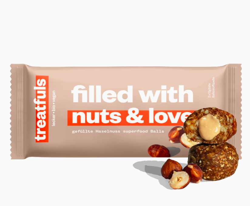 treatfuls gefüllte Haselnuss superfood Balls